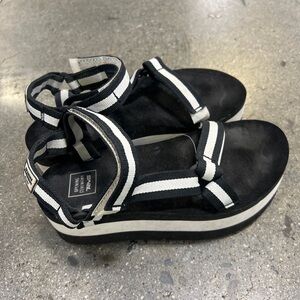 Opening Ceremony x TEVA Black and White Platform Sport Sandals